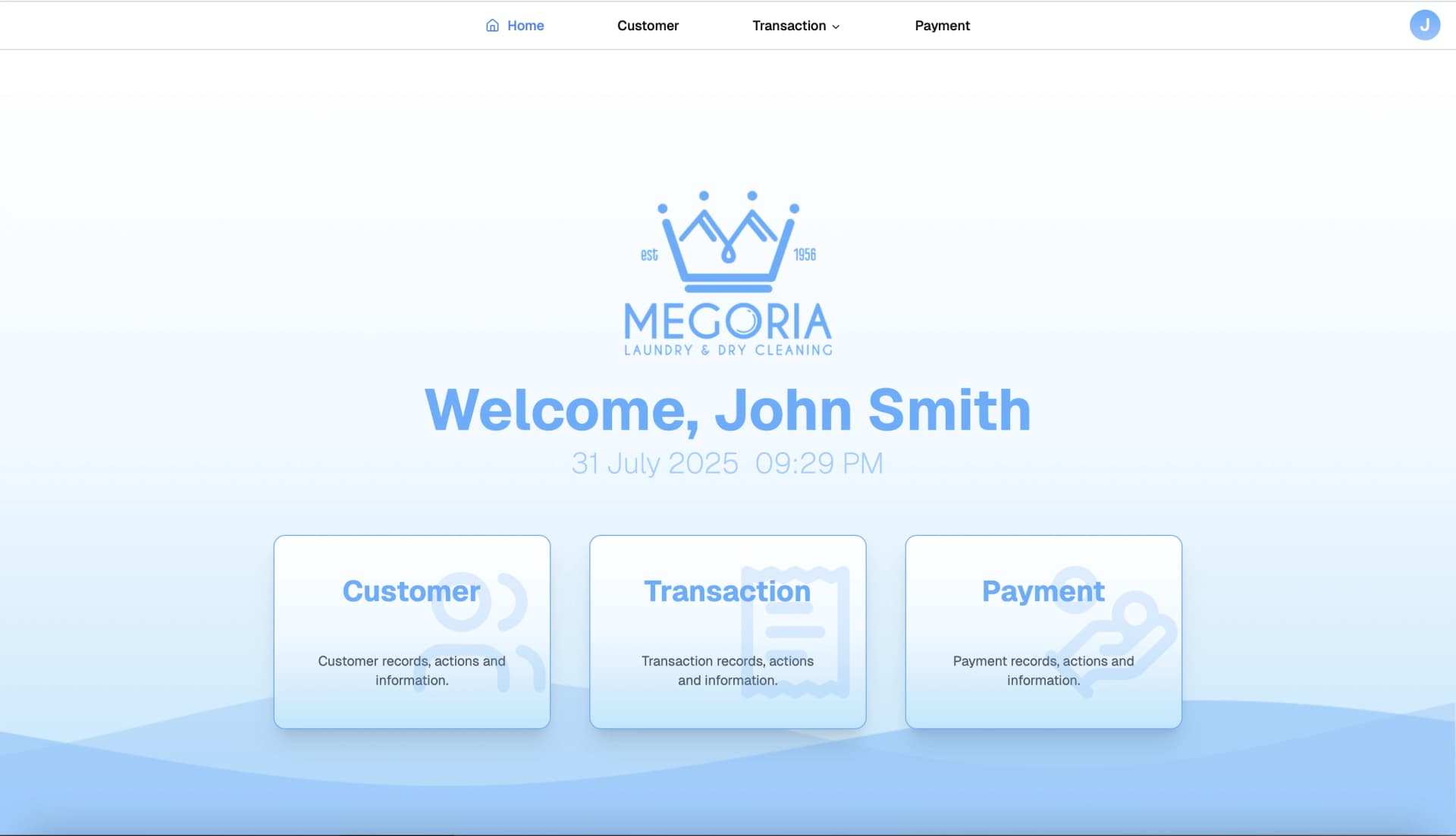 Megoria Laundry and Dry Cleaning Management System